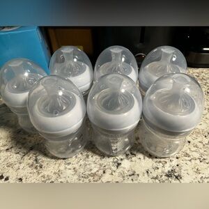 White and Clear Baby Bottle Set - 7 Pack